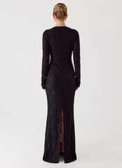 Astoria Long Sleeve Maxi Dress - Black
