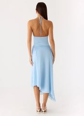 Becerra Chiffon Midi Dress - Blue