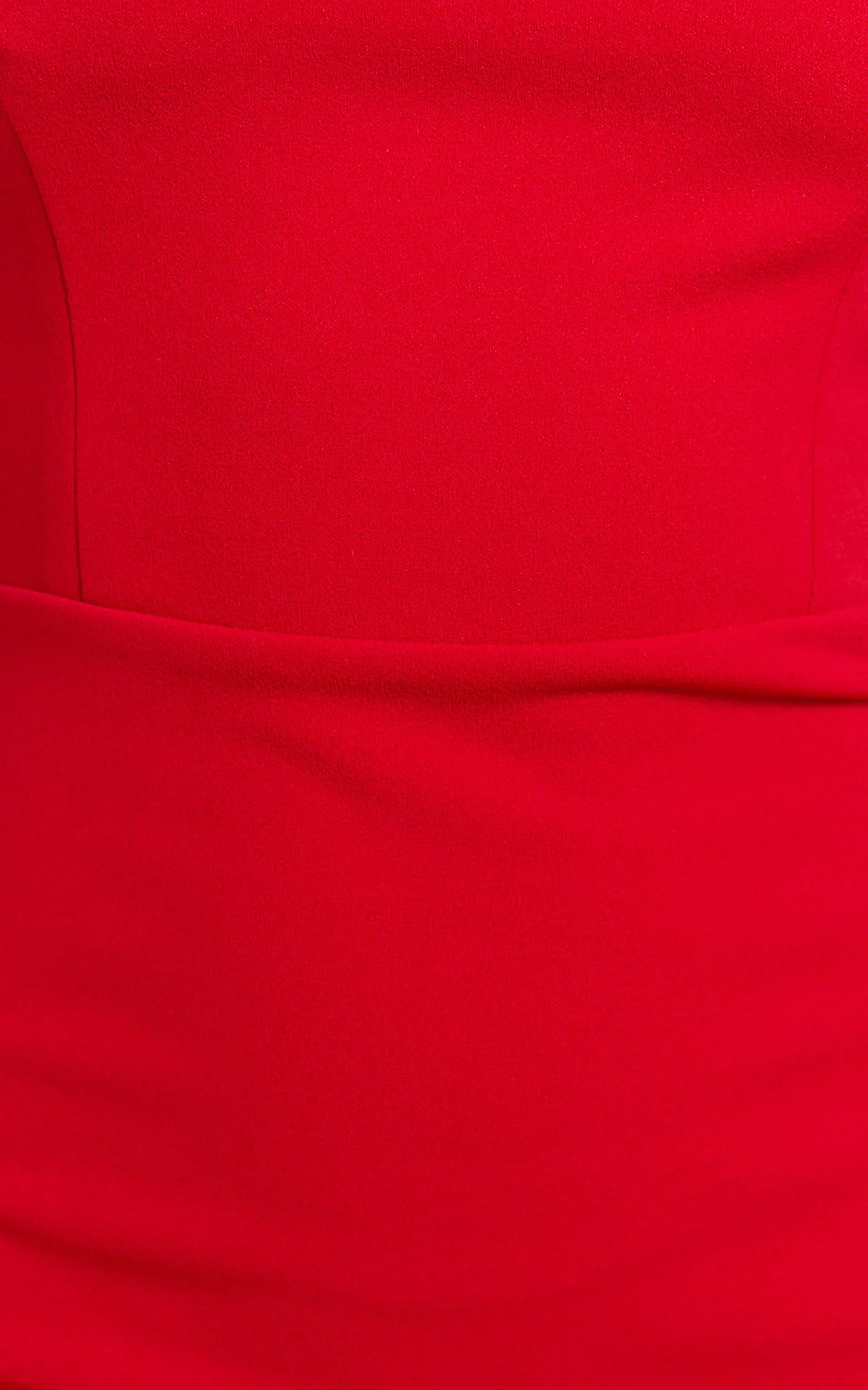 Salome Midi Dress - Halter Neck Column Dress in Red